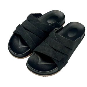 YUAAE Mens Casual  Sandals Suede Upper Wood Grain Soft-Soled Slippers