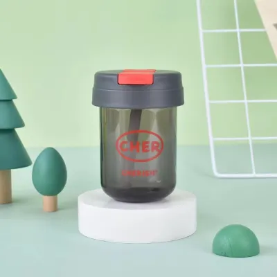 330ml Creative Portable Water Cup Plastic Tumbler With Straw Leakproof Sippy Cup