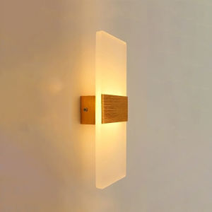 LED Wall light Acrylic wall lamp Brushed gold silver black shell White gold (warm white) lights 22cm/29cm length For living room bedroom Indoor lighting Use AC85-265V power 6W