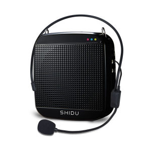 SHIDU 15W Portable Bluetooth Voice Amplifier Wired Microphone Megaphone Audio Sound Speakers for Teachers Tour Guide Yoga Instructor S512 Loudspeaker