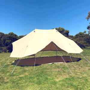 Flysheet Emperor Tent ฟรายชีทเต็นท์กระโจมจักรพรรดิ ผ้าคลุมบังแดด กันฝน ช่วยให้เต็นท์ อายุยาวนานขึ้น ขนาด 4x6 เมตร