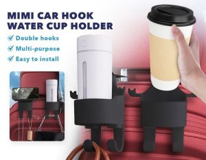Car Hook Water Cup Holder Mult`ifunctional Seat Back Headrest Hanger Storage Rack Mobile Beverage Box Hanger