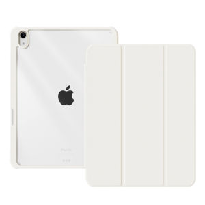 KENKE iPad case Acrylic clear back panel with pencil slot for iPad 10.9 inch ipad 2022 Air 5 ipad Air 4 iPad 10 generations iPad mini 6 Cover Precise ID hole position Smart case all-encompassing protection