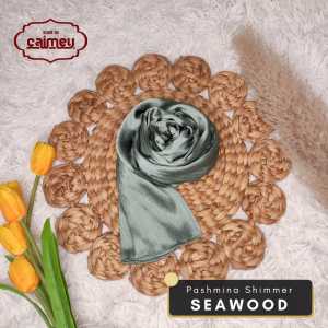 Hijab Pashmina Shimmer Polos Silk Premium Mudah Di Bentuk