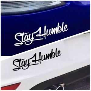 Sticker Tulisan Keren Stay Humble Stiker 3D Timbul Cutting Variasi Motor Dan Mobil Anti Air Hologram