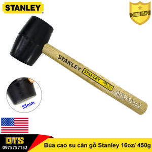 Búa cao su tinh luyên đặc nguyên khối Stanley 16oz/ 450g độ đàn hồi cao cán gỗ cứng tự nhiên