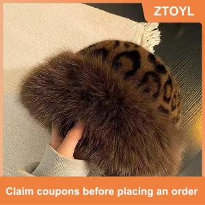 【ZTOYL】 หมวกกันลมกันหนาวมีปีก หมวกแฟชั่นขนฟูให้ความอบอุ่นสำหรับใส่กลางแจ้ง