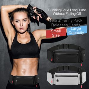 Waterproof Sports Waist Pack Running Waist Pack Elastic Waistband Fitness Slim Cell Phone Bag