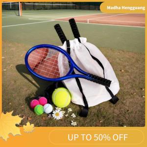 Madha 4Pcs Small Cloth Doll Miniature Scene Goods Dollhouse Mini Tennis Racquet Set Outdoor Decor Model Accessories