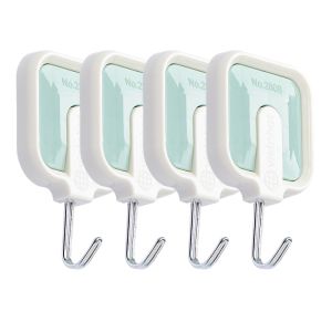 Bộ 4 Móc dính vuông dán tường siêu dính Chịu Lực Tới 5 Kg