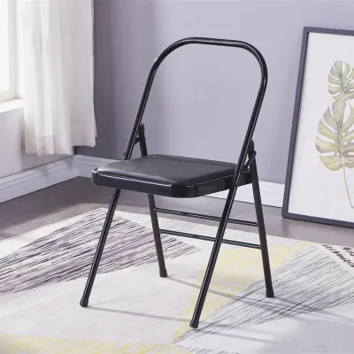 Yoga Auxiliary Chair with Lumbar Back Support Foldable Balance Training Professional Folding Yoga Chair