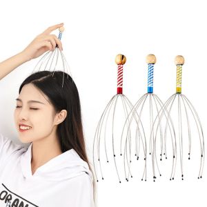 Cây Massage Đầu Bạch Tuộc 5 Nhánh Bóng Thép Giảm Stress - Cây Mát Xa Đầu Thư Giãn Có Bi Tròn Giúp Xoa Bóp Thư Giãn Da ĐầuThông Minh Nhựa PP An Toàn - Cây Gãi Đầu Vật Lý Cầm Tay Giúp Thư Giãn Giảm mệt Mỏi