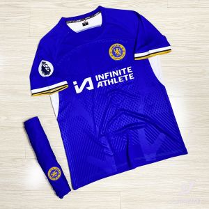 Bộ Quần Áo Bóng Đá Chelsea 2023 Logo Thêu tay ngắn  Thun Lạnh Cao Cấp Không Nhăn Không Xù Lông A3