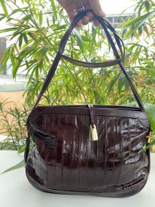 Túi 2hand đeo vai đeo chéo da lươn biển màu thật cực kì phong thủy SAM.YANG của HÀn -T373