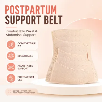 🇸🇬 Postpartum Belly Band Girdle for Postnatal Adjustable Post Pregnancy Belly Wrap C-section Recovery Girdle Abdominal Binder Waist/Pelvis Belt for Tummy Support & Back Pain Relief