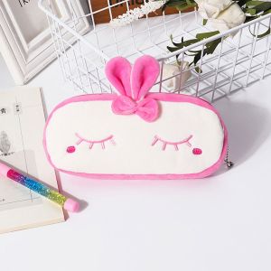 FLYING Plush Pencil Case Large Opening Design Zipper Design Pen Bag Portable Stationery Bag Students Gift
