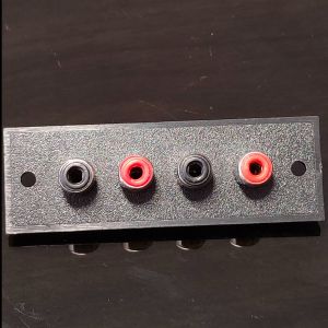 Soket Socket RCA 4 Pin Model Papan Hitam Body Biasa
