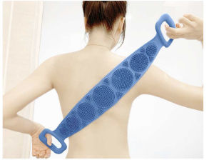 Singapore Ready Stock Silicone Bath Towel Rubbing Back Exfoliating Dead Skin Body Massage Brush Bath Brush Rubbing Towel Shower Cleaner