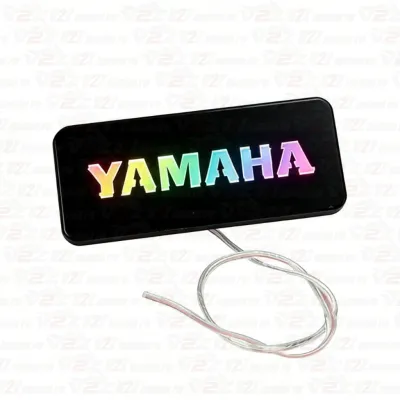 V2Z Motorcycle RGB LED Acrylic Emblem Light For CLICK/ ADV/ PCX/ WAVE/ GIORNO/ NMAX/ AEROX/ MIO Waterproof Super Bright Easy Install With Double-Sided Adhesive