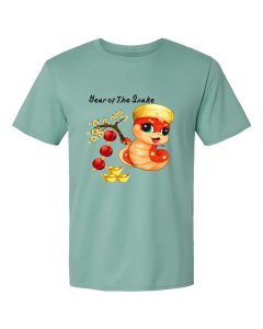 Kaos Pria Model Terkini Trending Motif 3D Bahan katun 24s Ular Imlek Hoki H0511