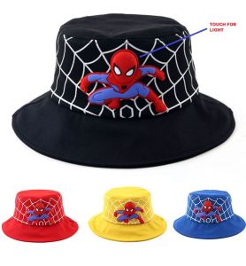 ASE Selangor Kids Boy & Girl Cutie 3D Spiderman Design Spring Summer Bucket Hat Beach Sun Caps