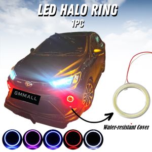 PERODUA BEZZA 1pc LED Halo Ring Angel Eye Headlight Signal Light Daytime Running Light DRL 12V Lampu Signal bezza