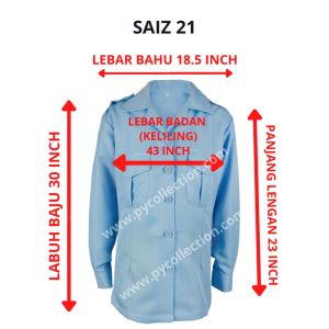 UNIFORM KADET BOMBA BIRU (LENGAN PANJANG) - K007LS