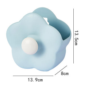 Hình hoa treo tường cọ trang điểm hộp lưu trữ dễ thương hoạt hình phòng tắm phòng ngủ tổ chức giá