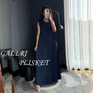 Inner Yukensi Plisket Panjang / Dres Maxi Plisket / Dres Plisket Mayung / Inner Plisket Panjang Mayung