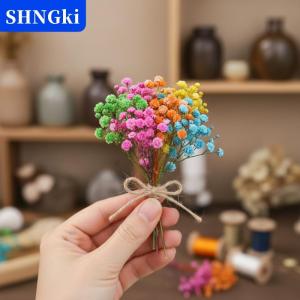 SHNGki Mini tự nhiên hoa khô Bó Hoa 1pcs khô phù rể buttonholes handmade đám cưới phù dâu Corsage mộc mạc cung cấp