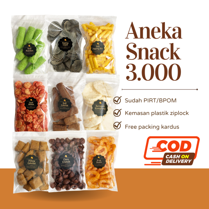 Delish Snacks / Aneka Snack Serba 3.000 / Cemilan Camilan 3 Ribu Bebas ...