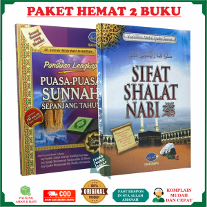 PAKET 2 BUKU Sifat Shalat Nabi dan Panduan Lengkap Puasa-Puasa Sunnah Yazid Jawas Tuntunan Sholat Rasulullah At-Taqwa