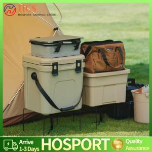 【HCS】Camping Foldable Metal Stand Stainless Steel Organizer Box Folding Stand Iron Storage Box Bracket for Travel Cooking
