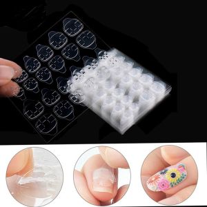 2/5/10 Sheets Double Sided False Nail Art Adhesive Tape Glue Sticker DIY Tips Fake Nail Tool