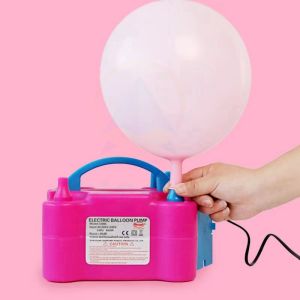 【COD】Super powerful electric inflatable balloon pump double hole fast inflatable ball double air pump Wholesale Electric Birthday Balloon Pump Electric Balloon Pump Pink Double Nozzle Party Balloon pump blowing balloon artifact