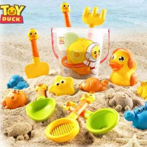 Beach Toy Bucket Set Little Yellow Duck Beach Toys Beach Bucket Sand Shovel Tools Childrens Beach Sand and Water Play Tool Set