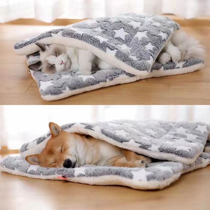 Pet Dog Cat Blanket Washable Thicken Dog Mat Soft Pet Bed Warm