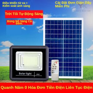 【Giao hàng cực nhanh】đèn led năng lượng mặt trời 25w 35w 80w pin năng lượng mặt trời bóng đèn led