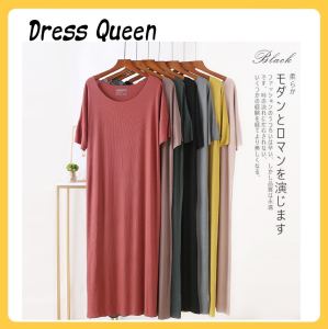 Dress Queen--Plus Size Short Sleevees Long Dress Shirt Dress Casual Dress(2XL-4XL)