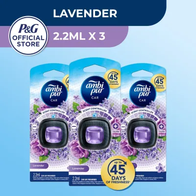 Ambi Pur Car Clip Downy Lavender Car Air freshener 2.2ml X3