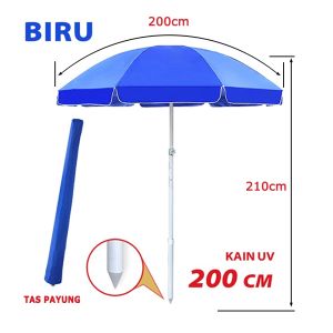 Tenda Payung 180/200 cm / Beach Garden Cafe Bazaar Market Stand Perlindungan UV Tahan Angin