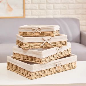 Organizer Decorative Style Fashion Basket Easy to Access Space Utilization Durable Green Dustproof