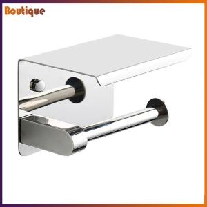 ผู้ถือกระดาษชำระสแตนเลสสตีลพร้อมที่วางโทรศัพท์ม้วนกระดาษตู้เก็บกระดาษลอยสำหรับห้องน้ำห้องน้ำ