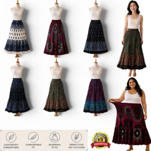 Batik Skirt/Boho Skirt/Women Short Skirt/Skirt Pendek/Skirt Floral Bunga/Stretchable/Premium Quality/New Arrival