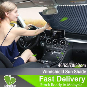 Retractable Car Adjustable Windshield Block Cover Sun Shade Aluminium Foil Reduce Radiation Protect 46/65/70/80cm