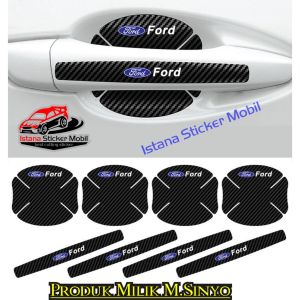 stiker anti gores pintu mobil ford sticker karbon 3d pelindung handle mobil ford universal