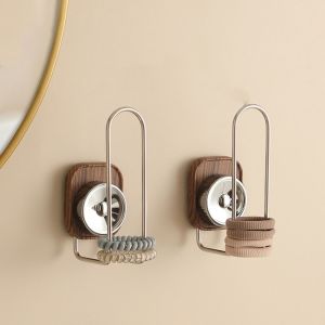 ZOATAAL ไม่ต้องเจาะ ตะขอแบบดูด ไร้รอยต่อ ติดผนัง ที่ยึดที่คาดผม หลายฟังก์ชัน ประหยัดพื้นที่ ที่เก็บที่คาดผม สำหรับบ้าน