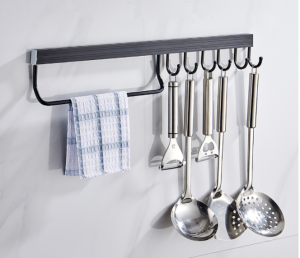Towel Hooks Spatula Hooks Punch-Free Wall Mounted Supplies Hanger for Bathroom Kitchen Hardware Accessories [SG Seller]