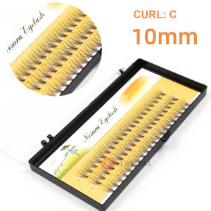 10C คลังสินค้าพร้อมเซ็ตส่วนขยายขนตาปลอมพร้อมกาวสำหรับแต่งตาปลอมจำนวน60ชิ้น/กล่อง3D ขนตาปลอมแบบ DIY