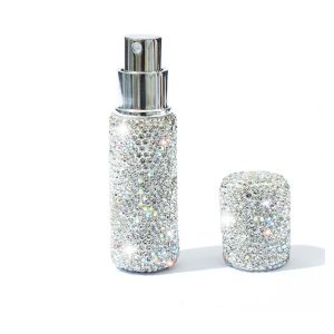 MARBLEX 10ml Perfume Bottle Portable Full Rhinestone Storage Container  Empty Refillable Bottles Makeup Tool